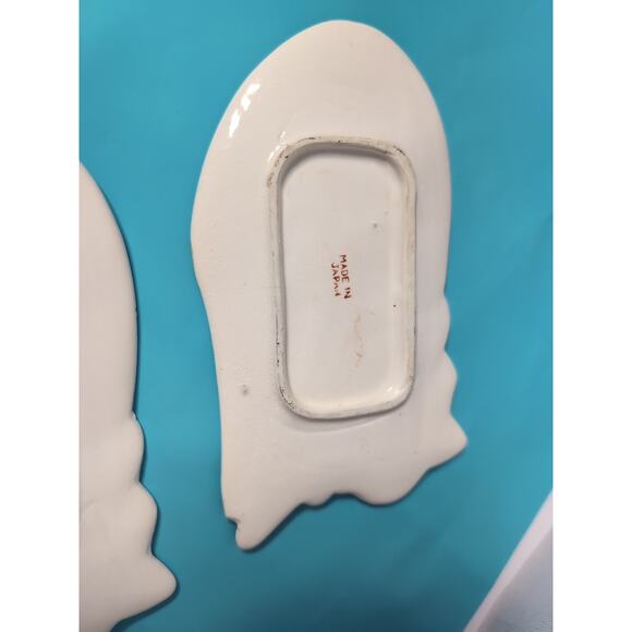 Vintage China Tea Plates Kitty Cat Shaped Made In Japan - Picture 5 of 5